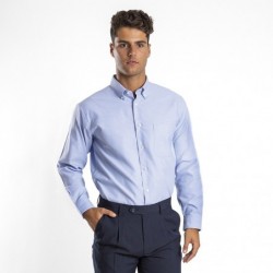 Camisa Oxford Homem Manga...
